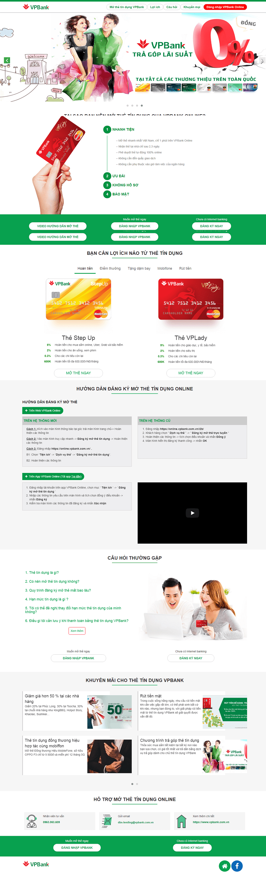 Web thẻ tín dụng vpbank