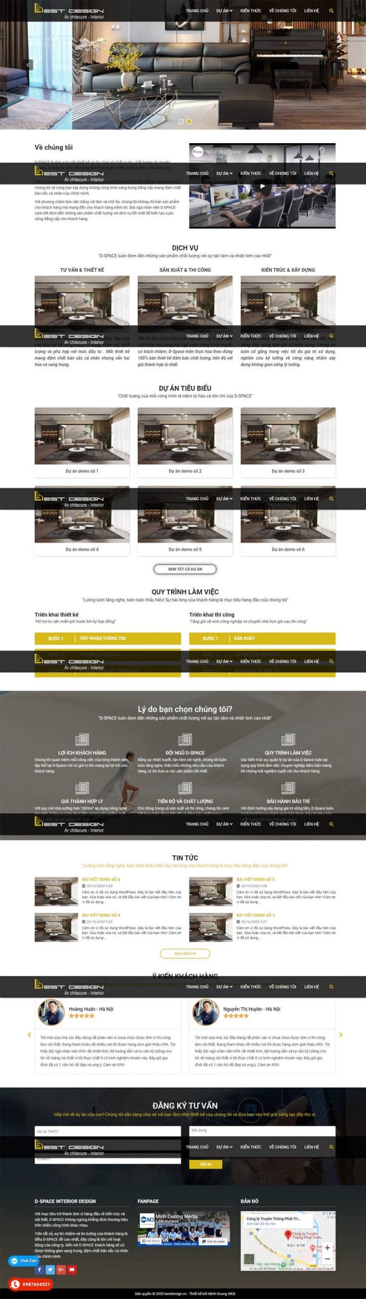 Web thiết kế nội thất BestDesign