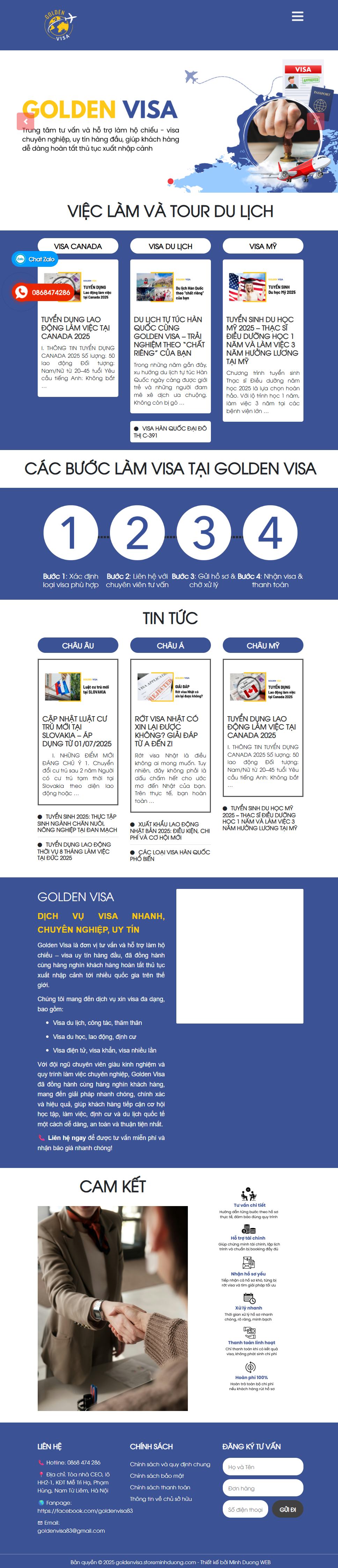 Web Visa hộ chiếu Golden Visa 24H